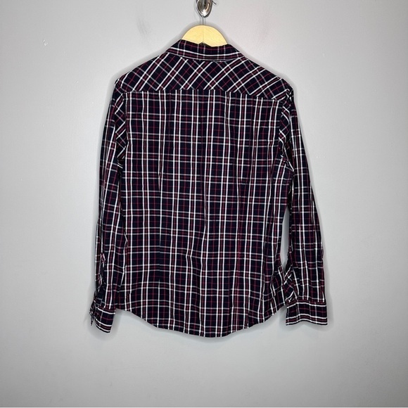 Adam Levine red plaid button front long sleeve shirt - Picture 4 of 4